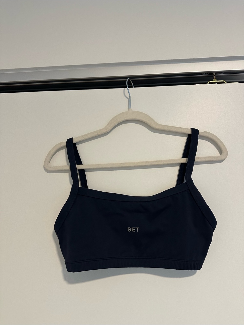 SET Active sport body Navy Square-Neck Crop Sports Bra